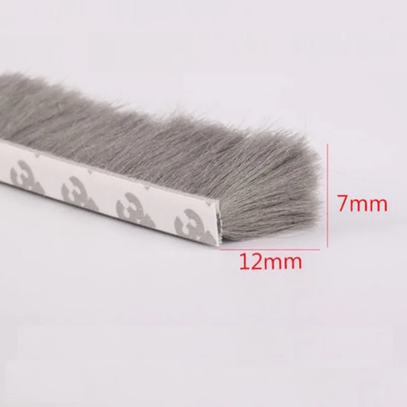 

Adhesive Sealing Strip Felt Draught Excluder Wool Pile Weatherstrip Door Window Brush Seal 7mm x 12mm 7 x 12mm 6.5M Gray Brown