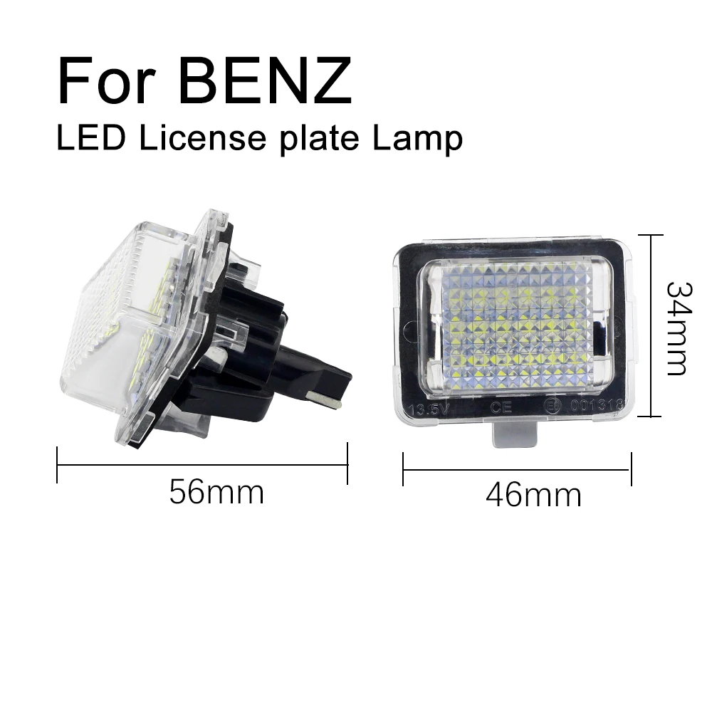 DXZ 2X Автомобильный светодиодный номерной знак освещение, грушевидные лампочки без ошибок для Mercedes Benz clase C E S W204 W212 W221 S204 S212 C207 C216