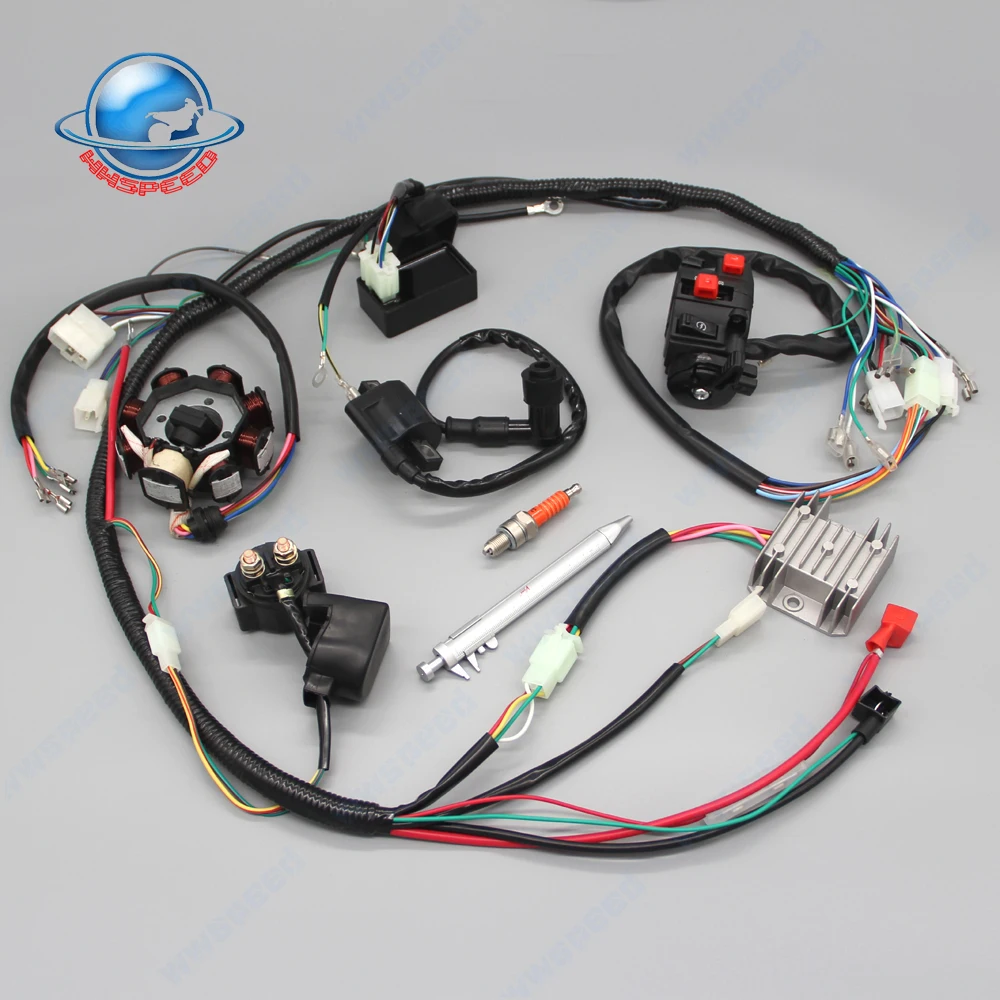 Annpee полный комплект жгутов провода жгута электрика обмотки статора CDI для ATV QUAD 4 четыре транспортных средств 150CC 200CC 250CC картинг