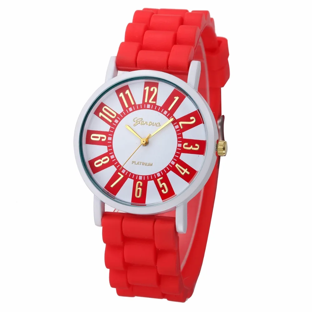 Buy Fashion Silicone GENEVA Watch Crystal Silicone