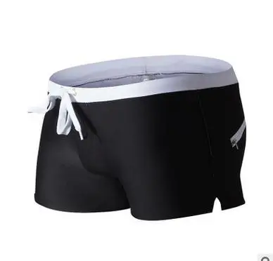 Мужские сексуальные плавки Плавание костюмы низкой талией Разработанный Для мужчин плавки мужские шорты Плавание ming Surf мужские пляжные шорты мешочек Размер XL - Цвет: Черный