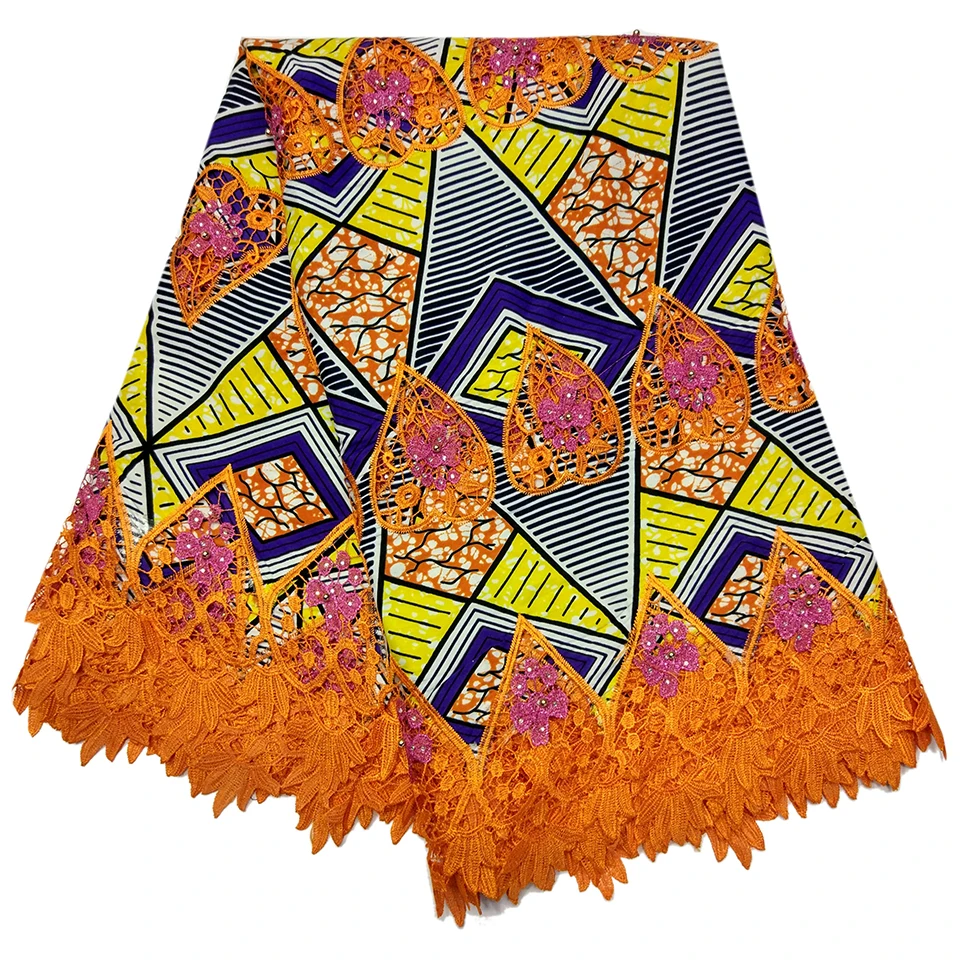 

LBLLK-34 2017 new arrive! hollandais wax avec dentelle pink African kitenge Dutch wax with lace for wedding dress