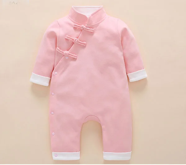 Хлопковая детская одежда детский костюм в сетку, соблазнительный, представляет собой в китайском стиле с высоким воротником и Костюм Танг - Цвет: Розовый