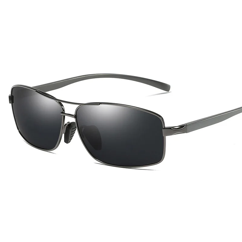 SIMPRECT фотохромные солнцезащитные очки мужские поляризованные UV400 Высокое качество алюминиево-магниевые солнцезащитные очки Квадратные Солнцезащитные очки для вождения - Цвет линз: gun black