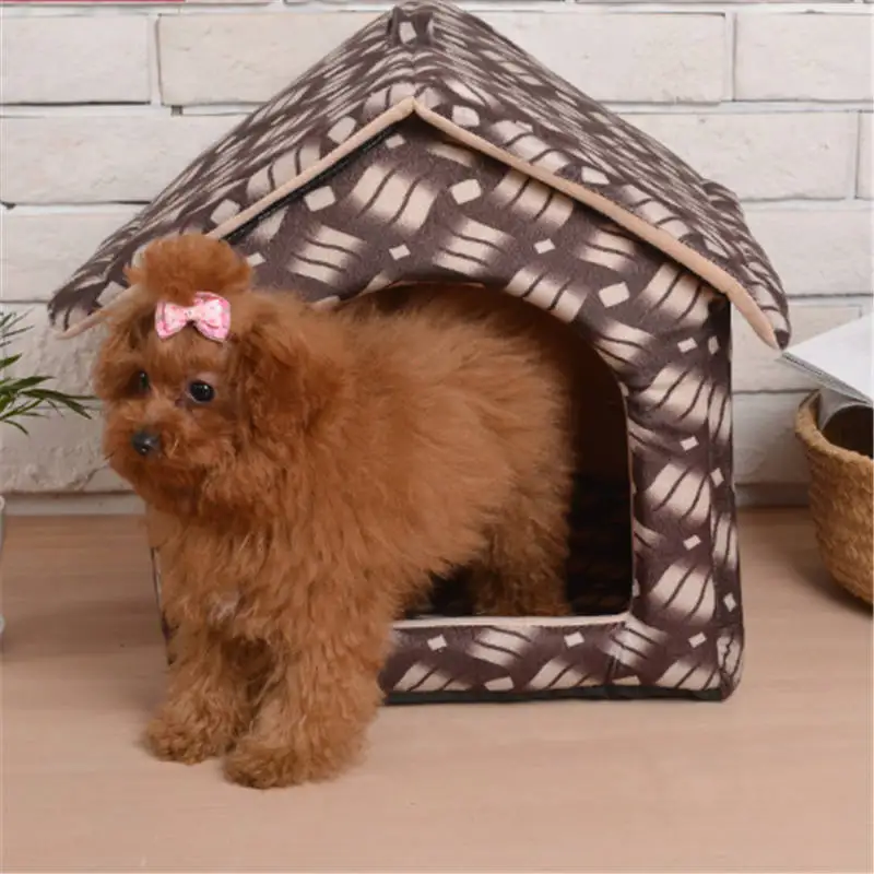 

Pet Dog Bed Mat Warming Dog House Soft Material Nest Dogs Baskets Fall and Winter Sleeping Warm Kennel for Cat Puppy Plus Size