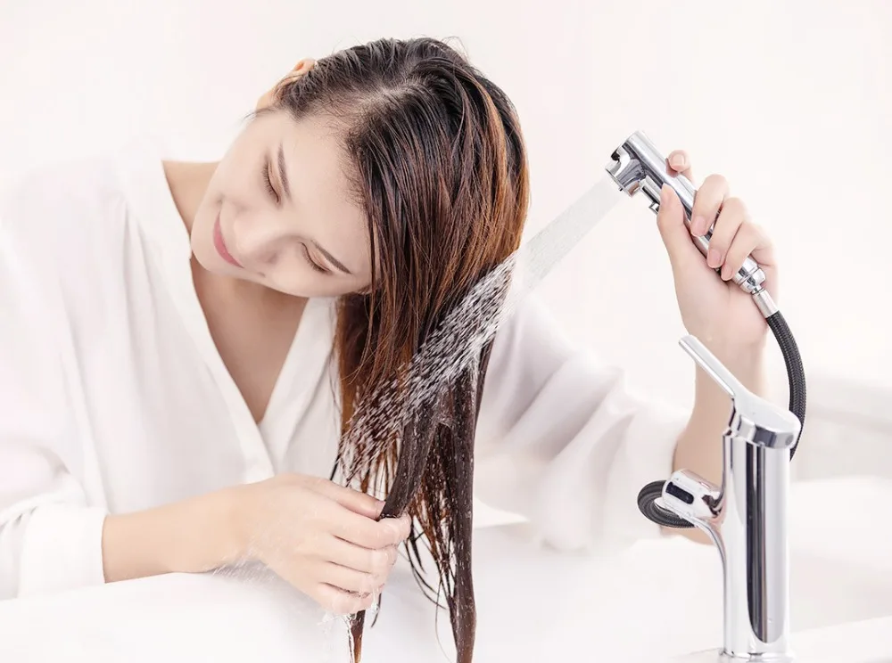 Günstige Original Xiaomi Mijia dabai Bad Becken Wasserhahn Mit Pull Down Sprayer 2 Spray Modus Einzigen Hebel Griff Mischbatterie