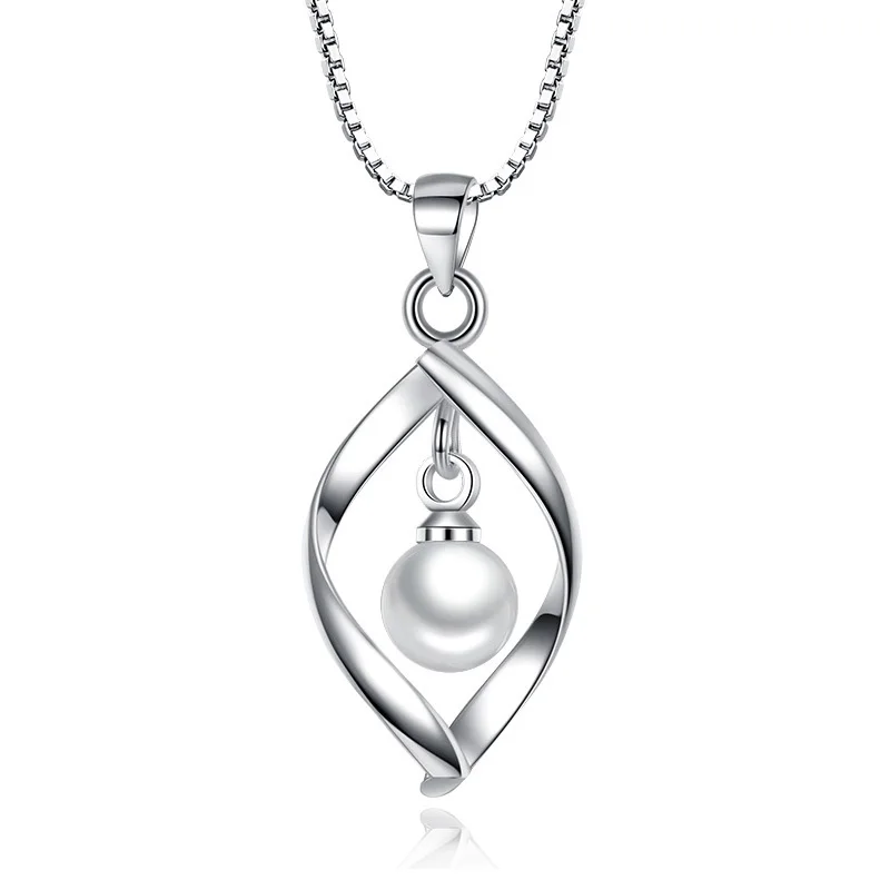 Элегантный 6 мм имитация жемчуга твист ожерелье для женщин Collier Femme Длинная