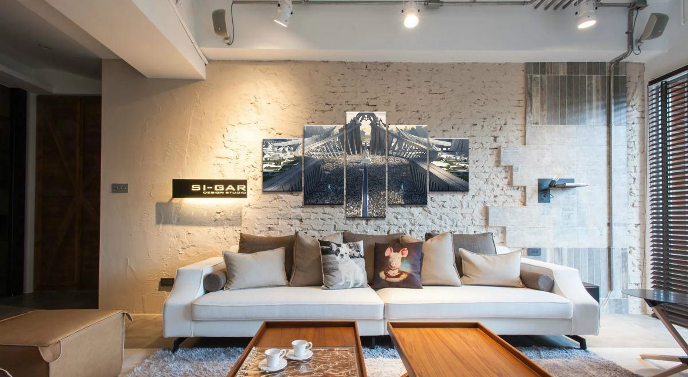 Waliicorners 5 Panel Imperial Capital LOL League of Legends Game Canvas Printed Painting For Living Room Wall Art Decor Picture Works Poster 7 HTB1DHWyNrvpK1RjSZPiq6zmwXXai