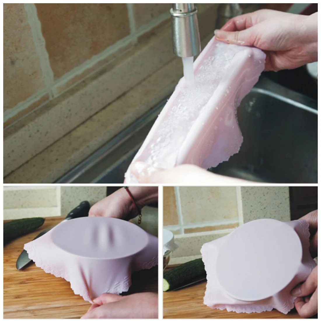 3pcs Home Table Mat Set Multi Function Microwave Refrigerator Silicone