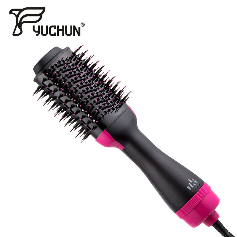 

Hair Straightener Curler Iron 3 in 1 Multi functional Hair Dryer Volumizer Rotating Hair Brush Roller Rotate Styler Comb Brush