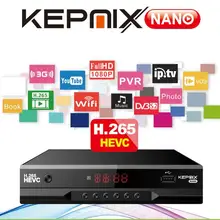 Kepnix nano h.265 20 шт DVB-S2 hevc спутниковый ресивер Поддержка PowerVu Biss cam Youtube Wifi