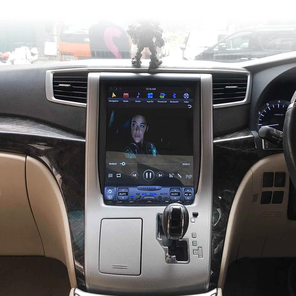 Aotsr Android 7,1 Tesla стиль автомобильный dvd-плеер gps навигация радио для Toyota Alphard Vellfire 20 серии 2010 2011 2012 2013