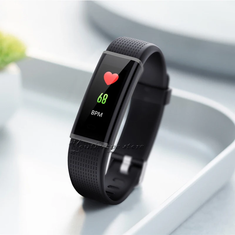 

New ID130 PLUS Color HR Screen Bracelet Sports Watch Fitness Running Walking Tracker IP 68 waterproof Smart wristband Retail