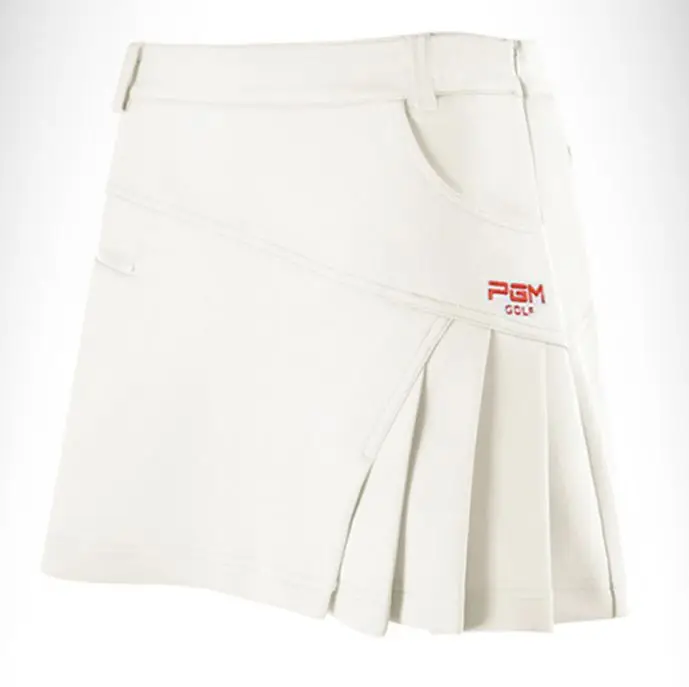 PGM гольф короткие раздельные юбки летние быстросохнущие Женские Плиссированные Теннисные мини-подъюбник безопасные складные кюлоты морщинки короткие юбки - Цвет: Белый