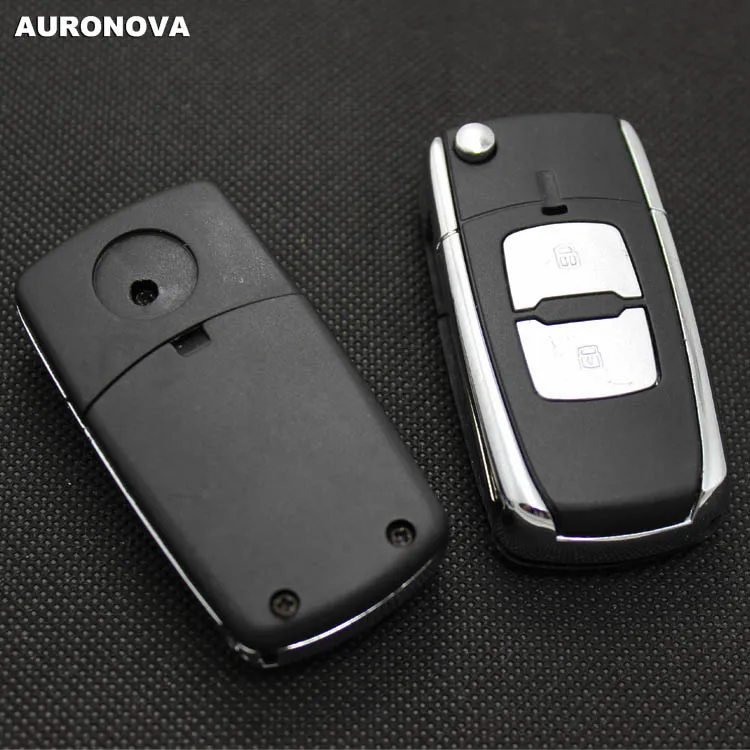 AURONOVA новый обновленный Складной Корпус ключа для Hyundai Elantra 2 кнопки Блестящий