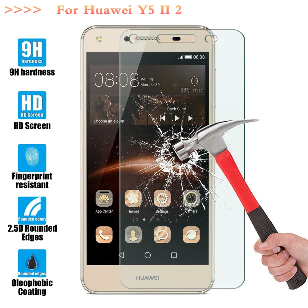 Защитная пленка для экрана 0 3 мм 9H 25D закаленное стекло премиум класса Huawei Y5 ii