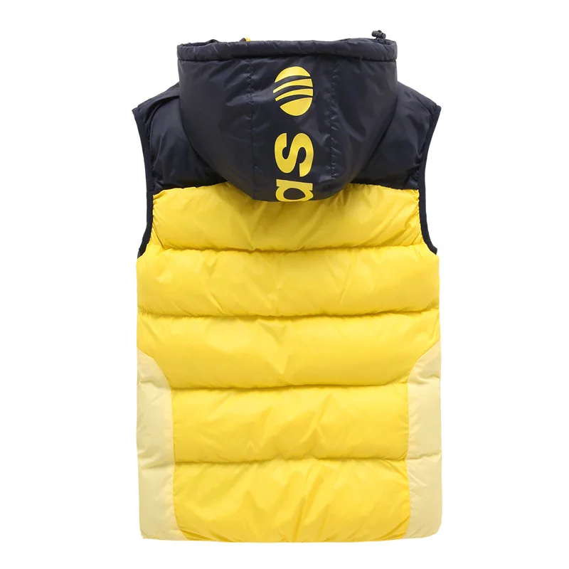 yellow puffer vest mens