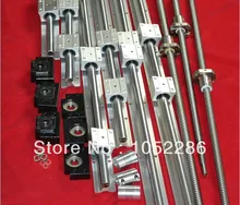 3 компл. шариковый винт RM2005-L1550/950/350 мм + 3 шт. муфта + 3 компл. BK15/BF15 конец поддержки + 6 компл. SBR20-L1500/1000/500 мм линейной направляющей