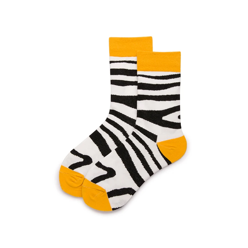 1 пара носков для мужчин и женщин хлопковые носки для влюбленных забавные повседневные носки без пятки в разноцветный горошек с рисунками животных A-G - Цвет: A3