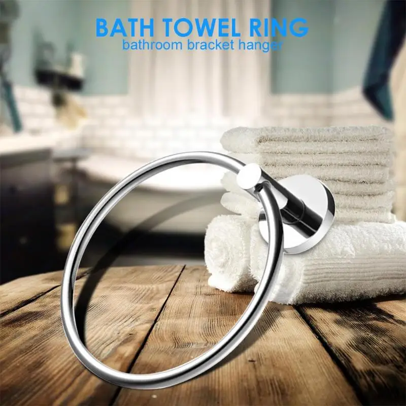 Карманное полотенце стойка из нержавеющей стали круглый Стиль настенный кольцо для полотенец держатель аксессуаров для ванной с защитой от ржавчины