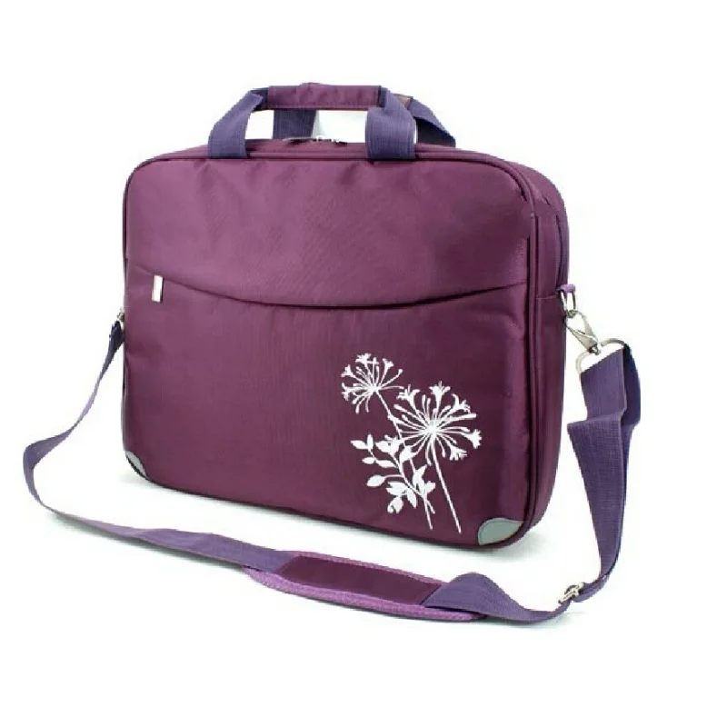 Модный женский мужской портфель cartable cuir 14 дюймов ноутбук bolsa дорожная деловая сумка мессенджер офисная сумка - Цвет: Фиолетовый