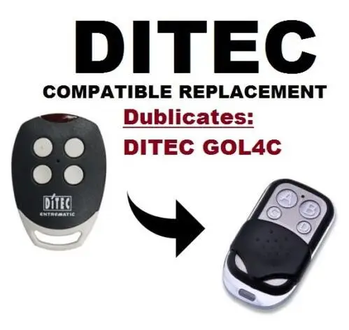 

DITEC GOL4C remote ,DITEC garage door remote replacement
