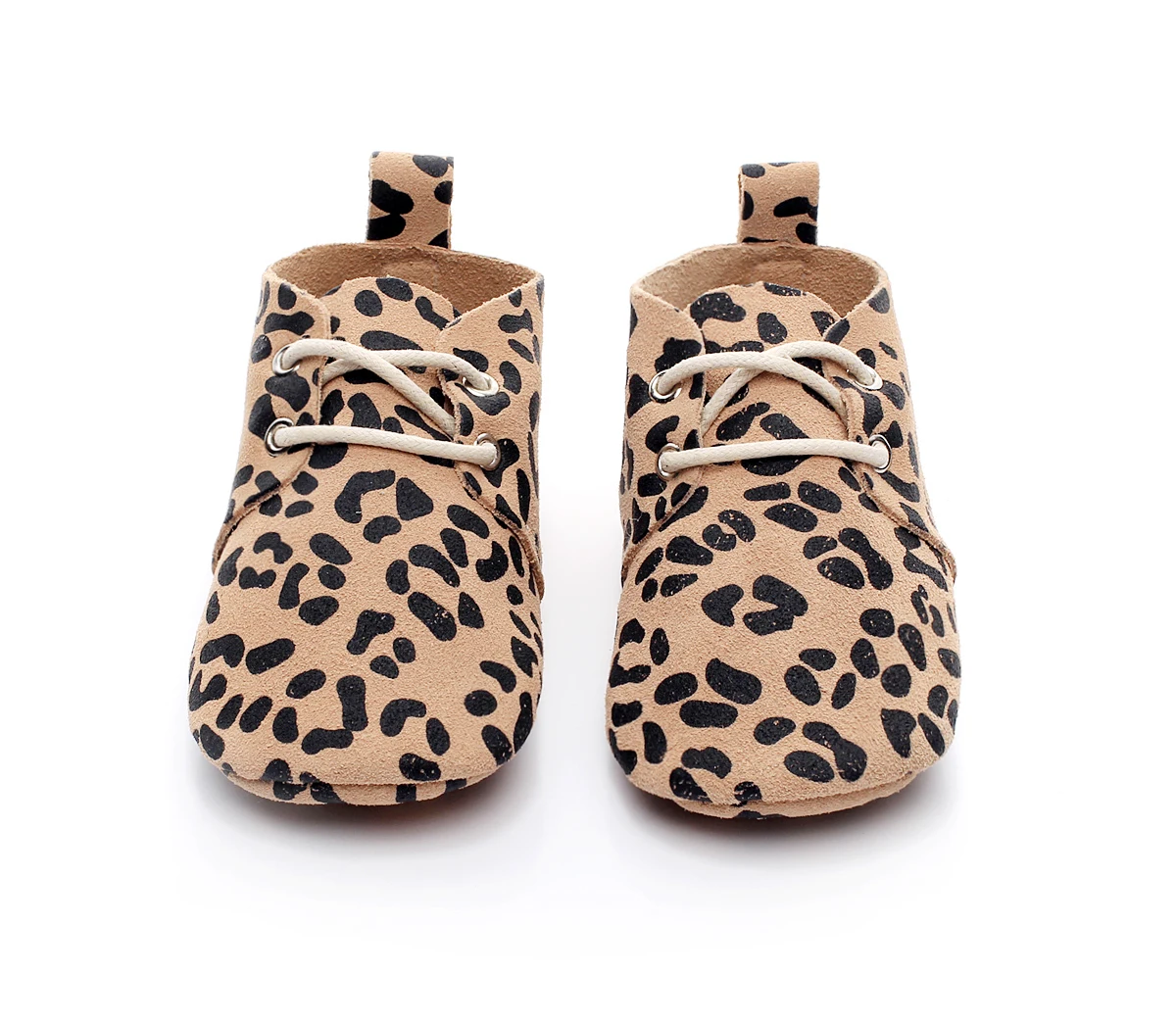 Новые леопардовые ползунки для девочек и новорожденных, из натуральной кожи, на шнуровке, спортивные кроссовки, детская мягкая обувь на мягкой подошве