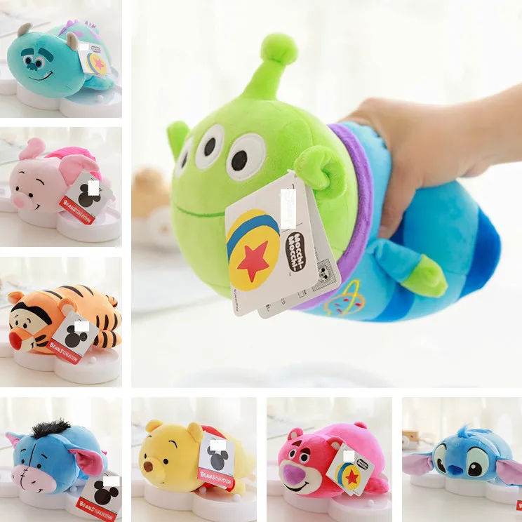 

1pc Cute Lying Stitch sully Piglet Duck Bear Plush Toy Stuffed Animals toys 25cm