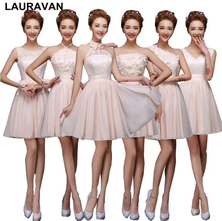 

champagne colored 6 kinds of style, bridesmaid dresses, modest elegant bridesmaids dress for teen girls new modern weddings