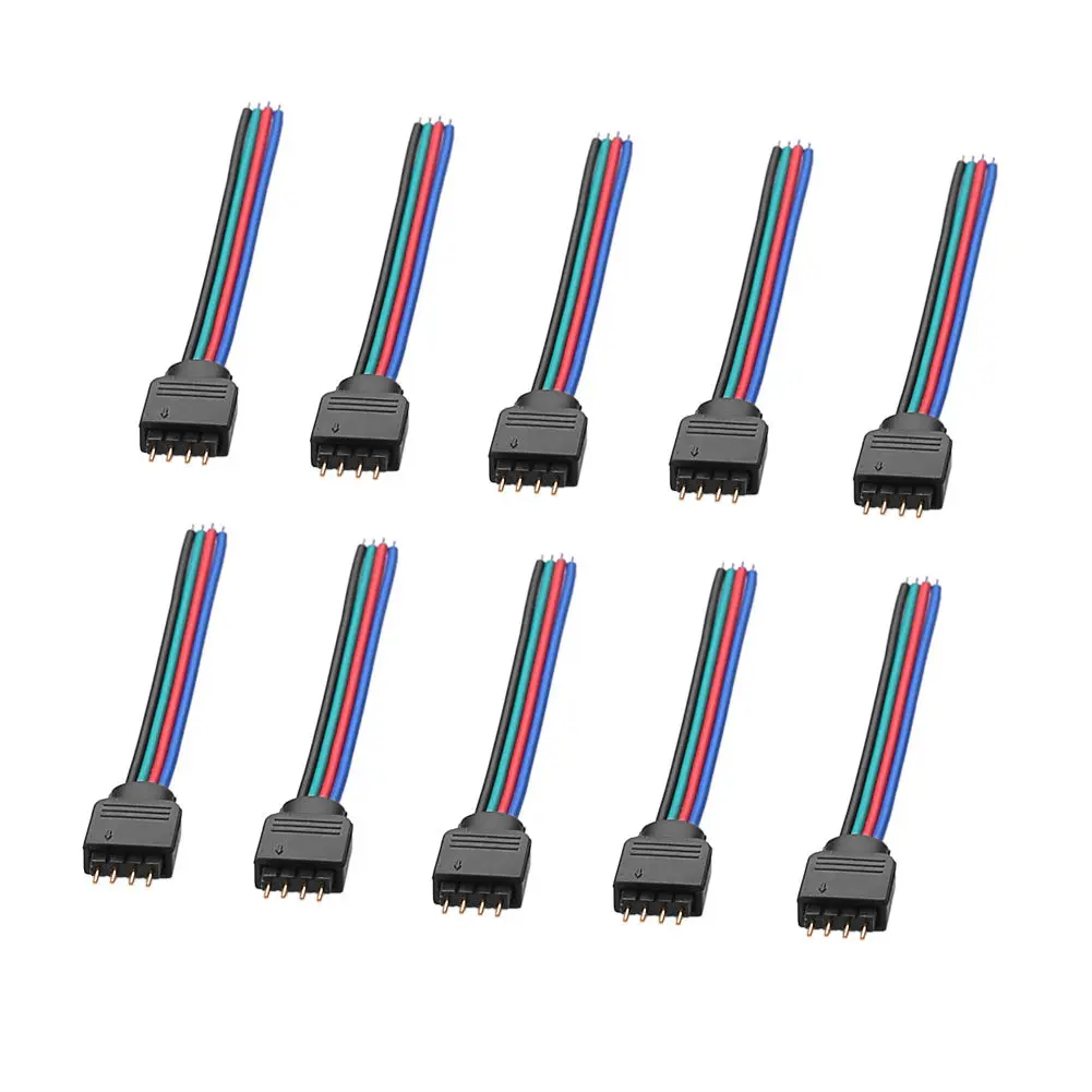 20 шт./компл. 4 контактный удлинитель разъемы RGB провод кабель для 3528 5050 SMD