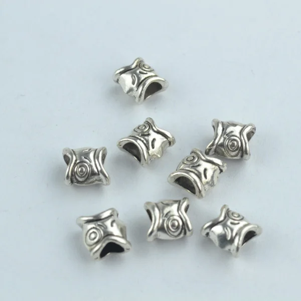 50 шт. бисер из сплава в виде рыбы тибетский Серебристый Бисер для изготовления