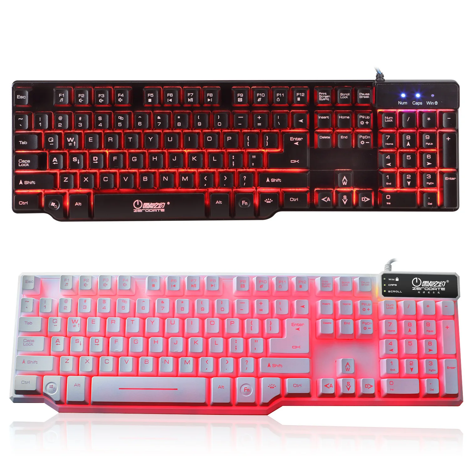 

Gamer Equipment. Mechanical Keyboard 104 keys 19 keys non-conflict, removable keycaps LED Backlit for Gamer Computer PC