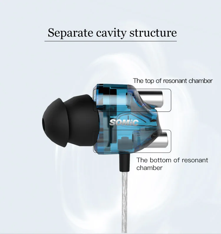 Somic V4 двойной привод стерео наушники-вкладыши гарнитура наушники бас наушники для iPhone huawei Xiaomi 3,5 мм наушники