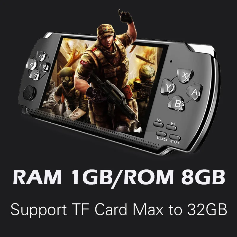Реальные 8 Гб HD 4,3 дюймов встроенные Классические Игры Портативный игровой плеер MP3 MP4 MP5 видеокамера мини Портативная портативная игровая консоль X6
