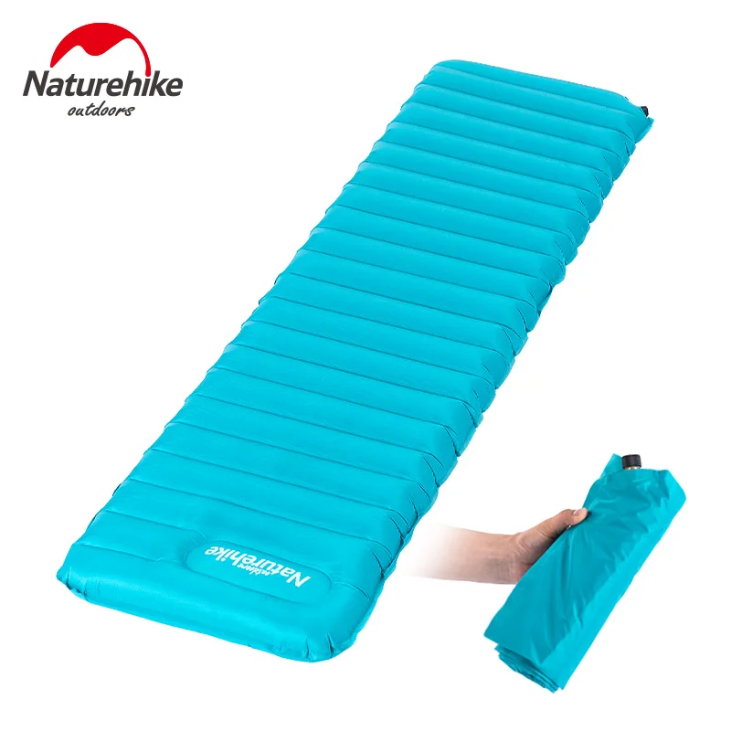 

NatureHike Manually Inflatable Cushion 193x60x9cm Camping Mat Tent Air Mattress Outdoor Moisture-proof Pad