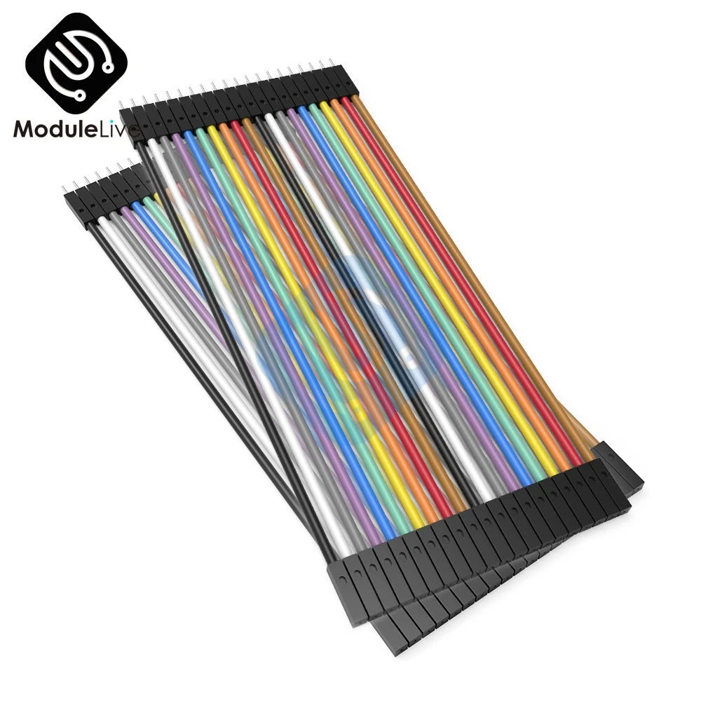 40 шт в ряд Dupont кабель 20 см 2 54 мм 1pin 1 p папа к женскому перемычку для Arduino макетной