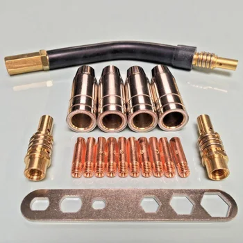 

18Pcs Welding Torch Kits Tip MB15/150 DIY Nozzle Sleeve Rod Tool Set Durable