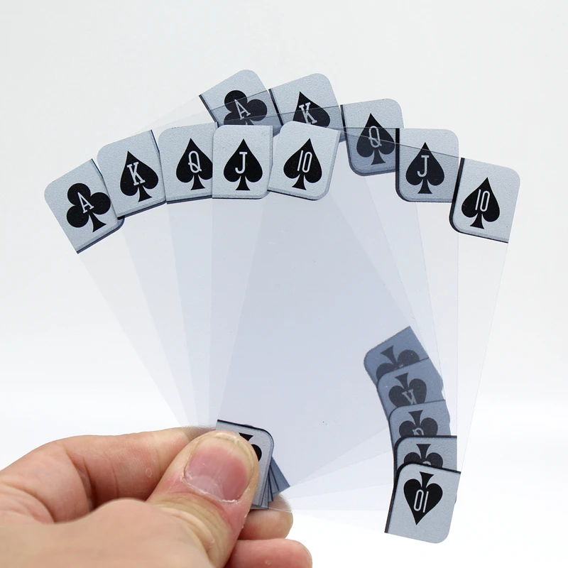Transparent Clear Plastic PVC Poker Waterproof Playing Cards Novelty Collection Cards Gift