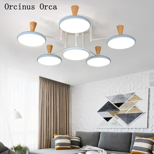 

Nordic modern circular ceiling lamp for boys and girls bedroom children's room lamp cartoon creative LED color iron ceiling lamp