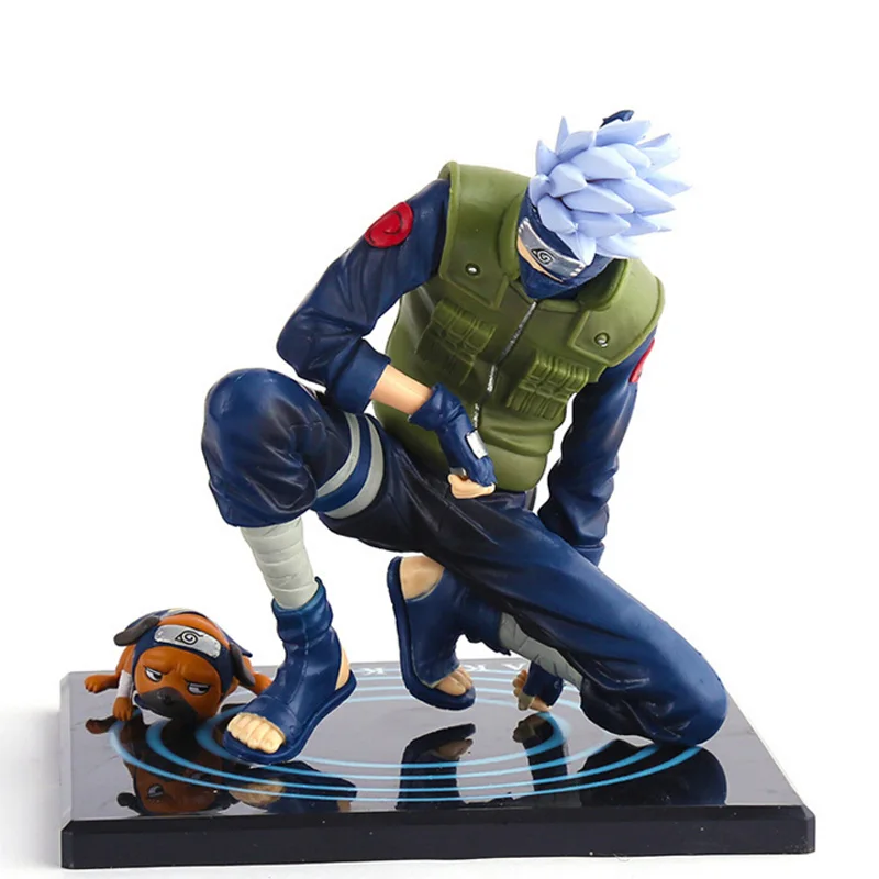 

13cm Animation NARUTO Shippuden Hatake Kakashi With Ninken Pakkun PVC Action Figure Anime