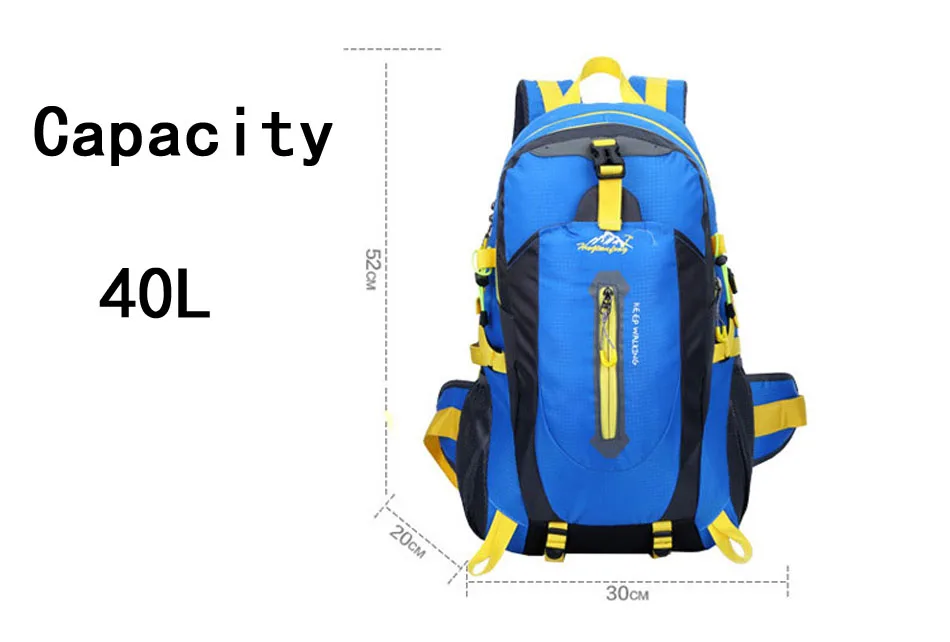 40л уличный рюкзак, спортивная сумка, походная водонепроницаемая сумка, походная сумка для альпинизма, дорожные сумки для женщин и мужчин, походные спортивные рюкзаки