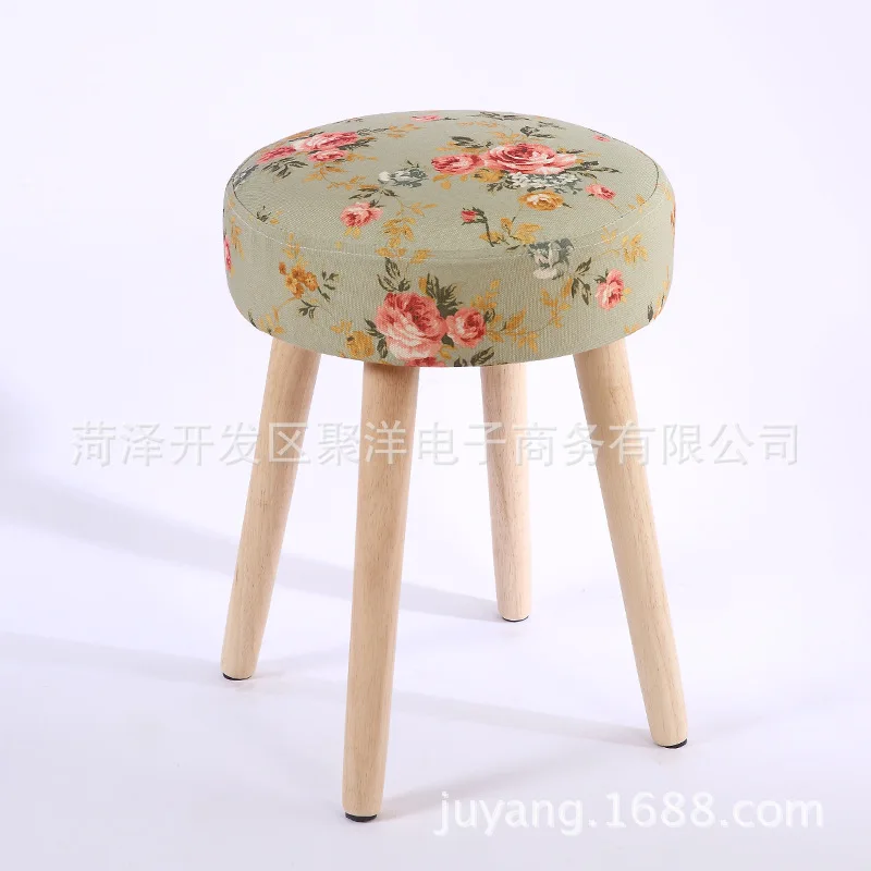 Скандинавский короткий креативный складной стул, детская мебель, стул для сидения, деревянный детский стул, стул для детей - Цвет: green flower42cm