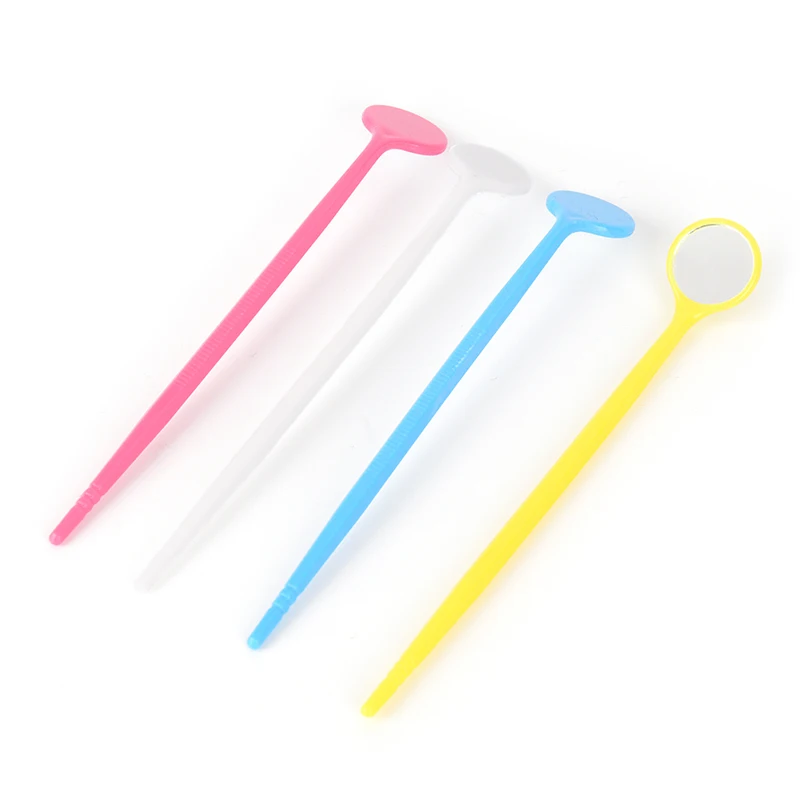 

4 Colors Colorful Dental Tooth Mirror Cute Cheap Produtos Odontologicos Dentist Tools Plastic Dental Mirror