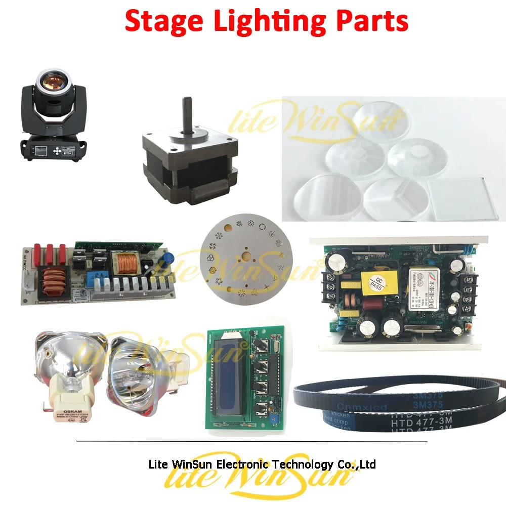 

Litewinsune DHL Stage Lighting Parts LED Moving Head Beam R7 230W 330W 350W 9R 10R Beam Prism Power Board Accessories