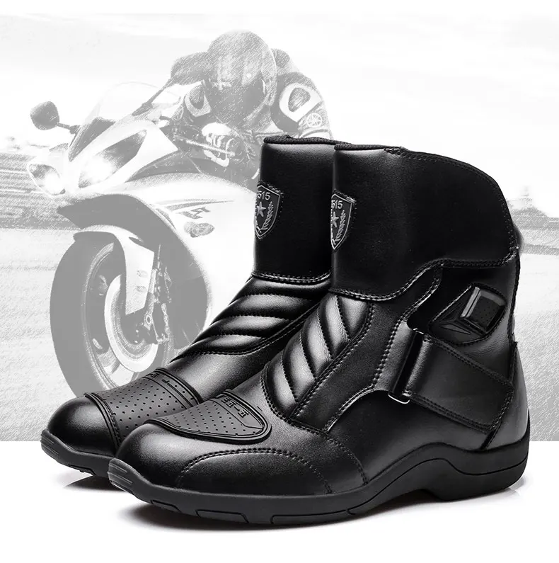 QIANGREN/Мужские ботинки в Военном Стиле с фабрики; сезон весна-осень; черные мотоциклетные ботинки из натуральной кожи на резиновой подошве; обувь для безопасности на открытом воздухе; Botas