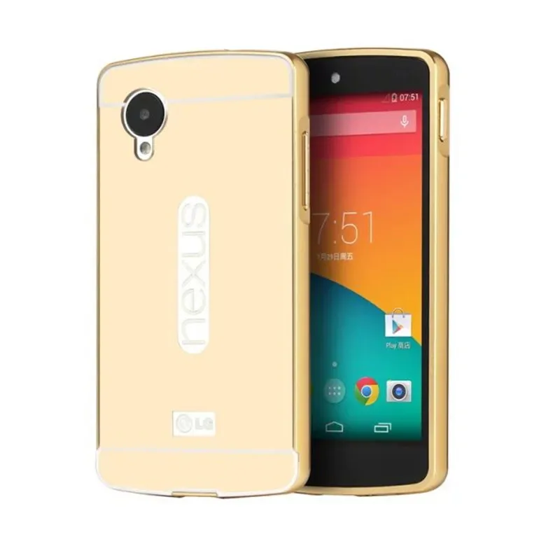 Для Google LG Nexus 5 D820 D821 чехол металлическая рамка с зеркальной задней крышкой жесткий чехол для Google E980 LG Nexus5 D820