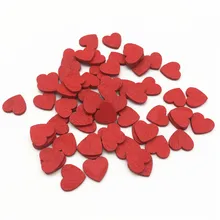 200 Uds. 11x12mm Natural Rosa rojo blanco plata corazones formas de madera para las mesas de boda Vintage decoraciones Scatters confeti