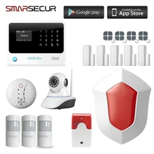

Wireless GSM Alarm System wifi Alarm Systems with PIR detector Russian English Voice Home Security Alarm