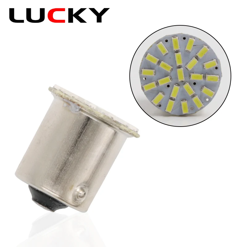 2 шт. CNILUCKY BA15S 1156 22 SMD 3014 Светодиодный P21W Автомобильный задний светильник боковой