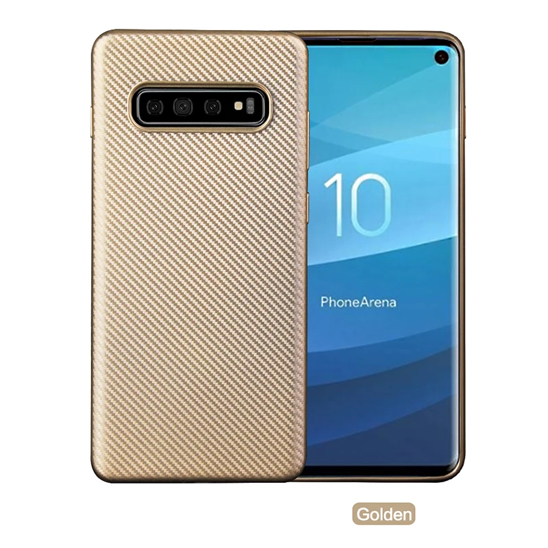 Carbon fiber silicone case for Samsung galaxy s10+/s10 plus cases fundas coque hoesje soft tpu back cover kryt tok etui kilifi |